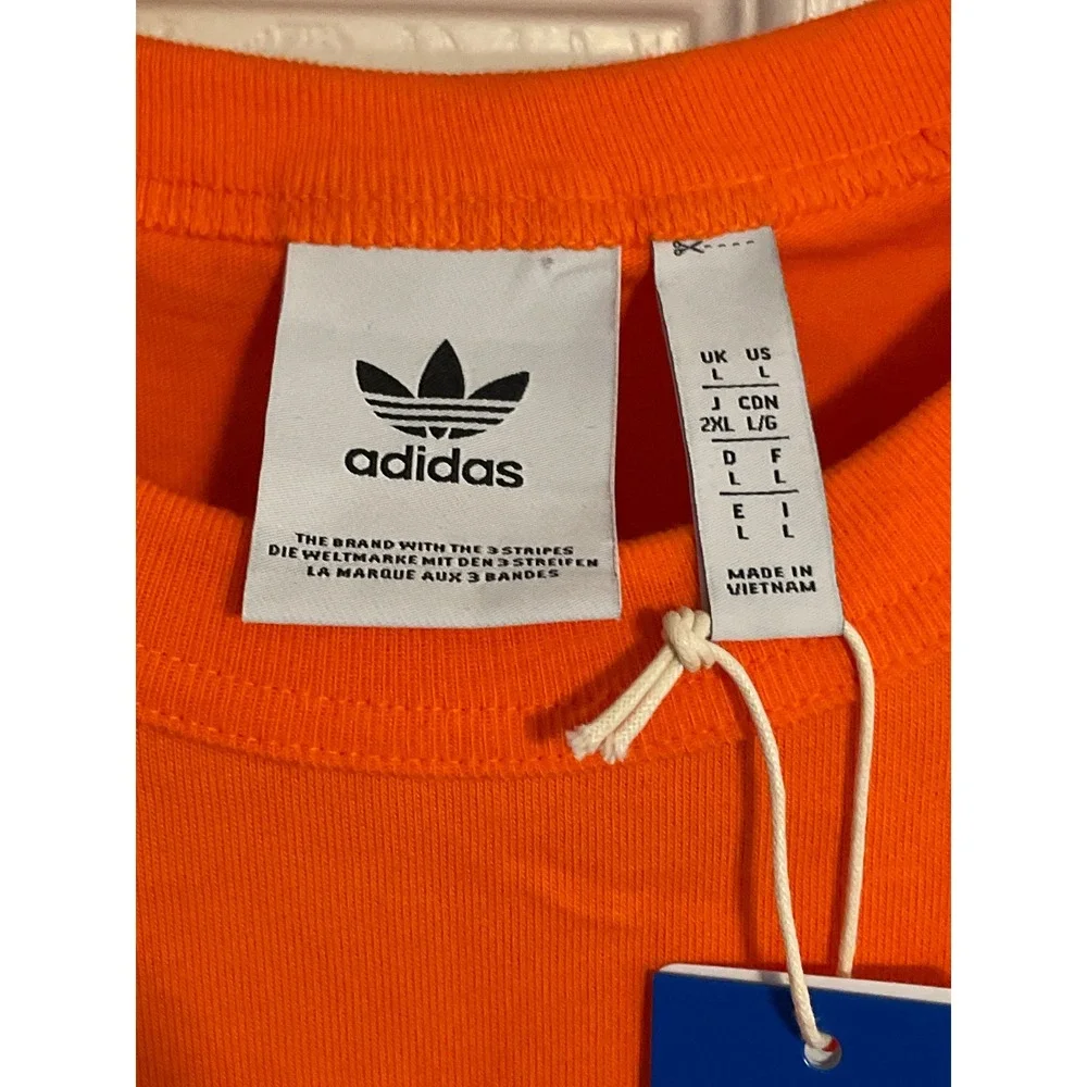 Adidas Originals Neuclassics LS Long Sleeve Orange T-Shirt IM2098 Mens Large NEW